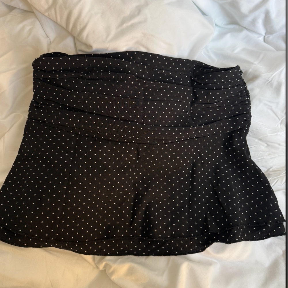 Beginning Boutique Briony Black Polka Dot Mini Skirt